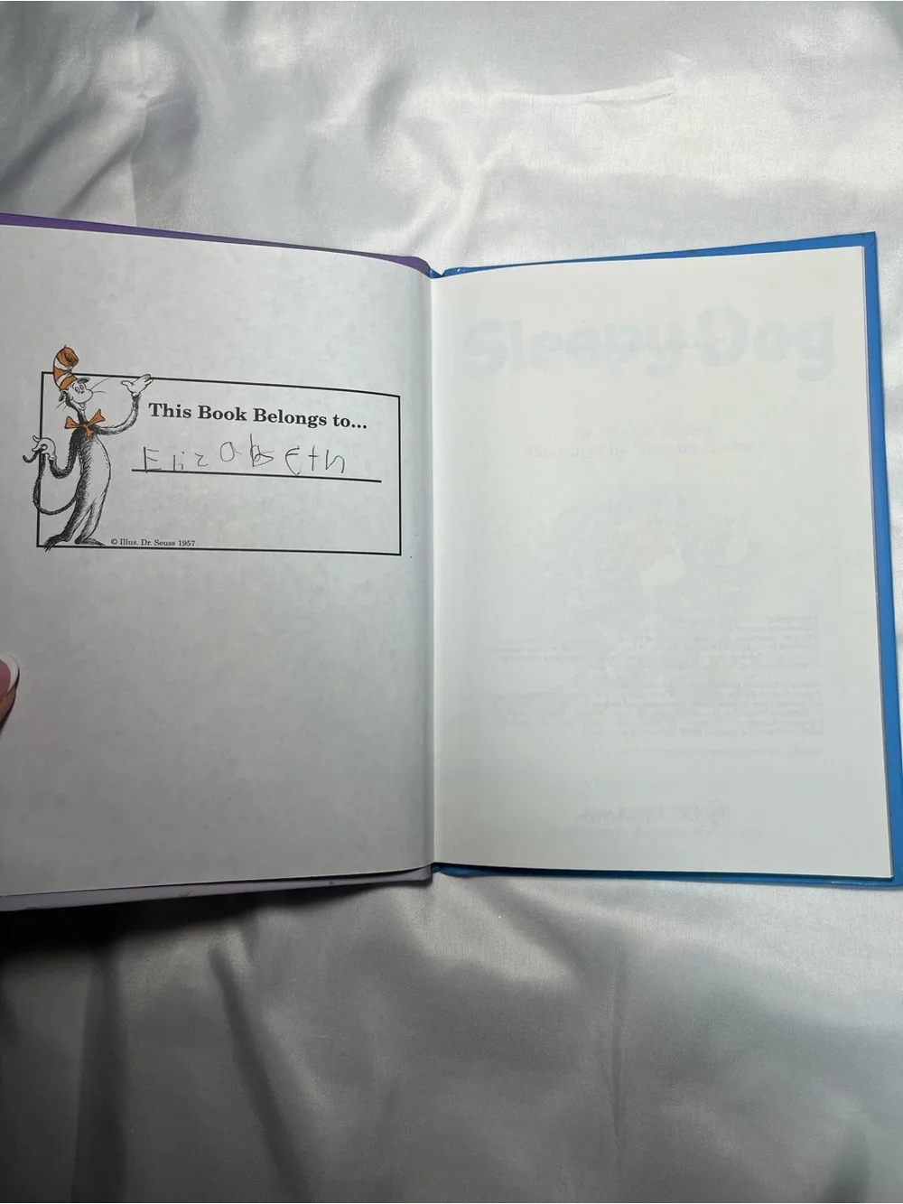 VTG 1984 Dr Seuss Sleepy Dog Step Into Reading Harriet Ziefert Grolier‎ Book HC